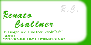 renato csallner business card